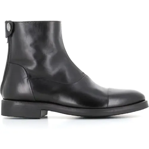 Leather Boots with Zipper and Snap Closure , female, Sizes: 4 1/2 UK - Alberto Fasciani - Modalova