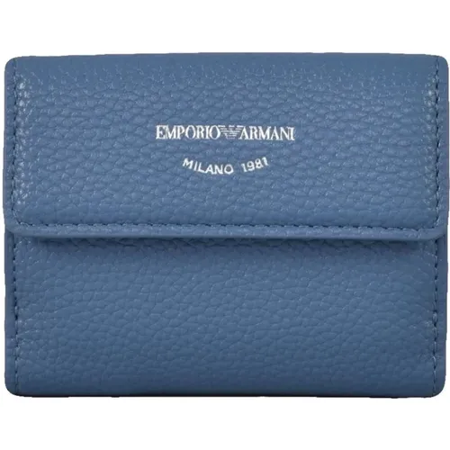 Wallets & Cardholders, female, , Size: ONE SIZE Leather Wallet - Emporio Armani - Modalova