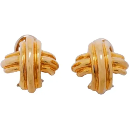 Pre-owned Jewellery, female, , Size: ONE SIZE Pre-owned Gold earrings - Tiffany & Co. Pre-owned - Modalova