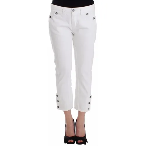 Cropped Jeans Branded Capri , female, Sizes: S - Ermanno Scervino - Modalova