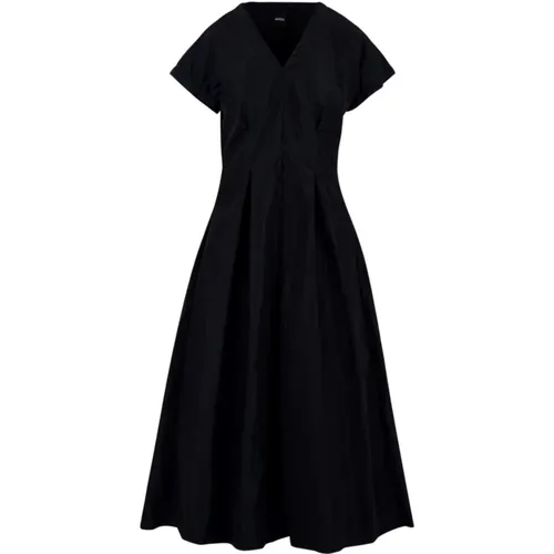 V-Neck Dress with Side Zipper , female, Sizes: XS - Aspesi - Modalova