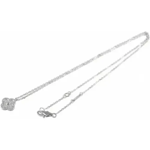 Sweet Alhambra Necklace Pendant in White Gold , female, Sizes: ONE SIZE - Van Cleef & Arpels Pre-owned - Modalova