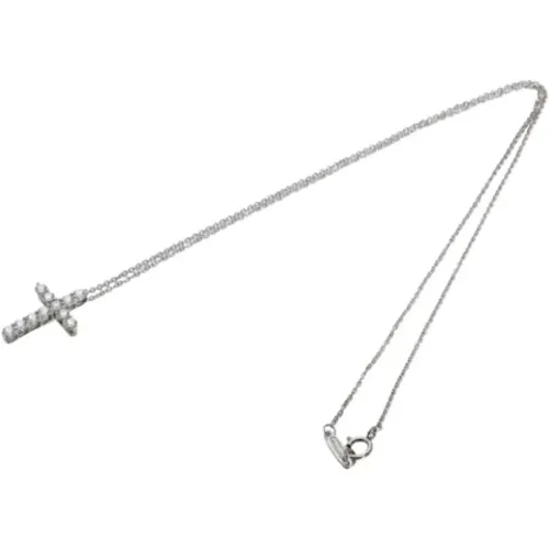 Pre-owned Jewellery, female, , Size: ONE SIZE Pre-owned Platinum necklaces - Tiffany & Co. Pre-owned - Modalova