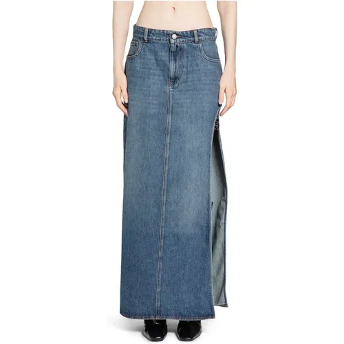 Denim Skirts, female, , Size: M Denim Skirt with Garter Belt - Coperni - Modalova