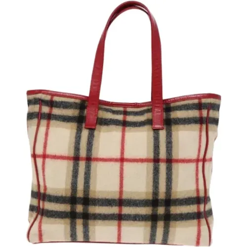 Pre-owned Tote Bags, female, , Size: ONE SIZE Pre-owned Wool totes - Burberry Vintage - Modalova