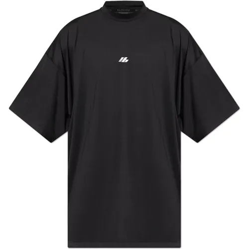 T-Shirt mit bedrucktem Logo , Herren, Größe: S - Balenciaga - Modalova