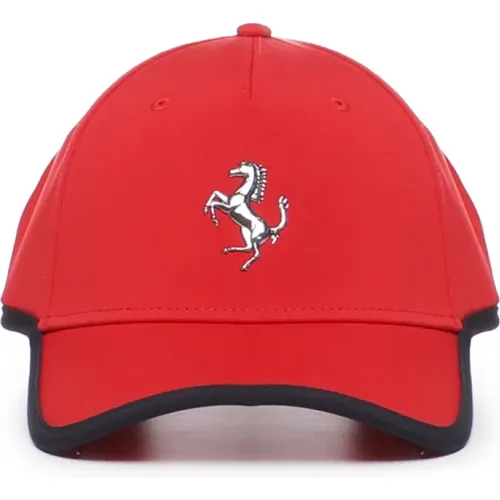 Cotton Hat with Logo , unisex, Sizes: ONE SIZE - Ferrari - Modalova