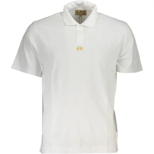 Cotton Polo Shirt with Stylish Embroidery , male, Sizes: S, 2XL, XL, 4XL, L, M, 3XL - LA MARTINA - Modalova