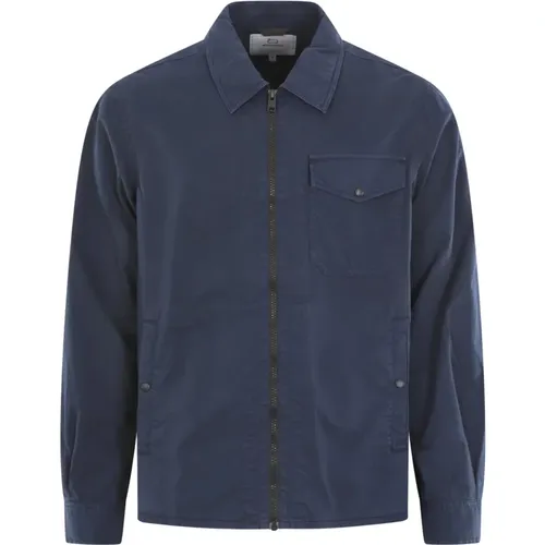 Gabardine Overshirt Blau,Light Jackets - Woolrich - Modalova