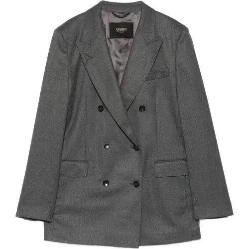 Blazers, female, , Size: S Double-breasted Blazer - Seventy - Modalova