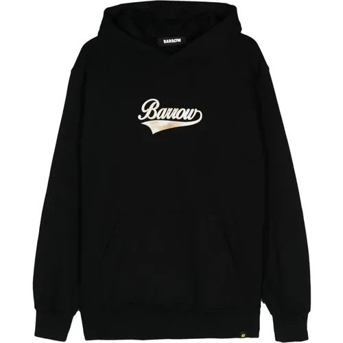 Logo-Print Hoodie Pullover , Herren, Größe: XL - BARROW - Modalova