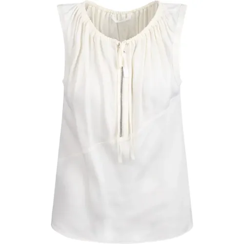 Drawstring Sleeveless T-shirt , female, Sizes: M, XS - Helmut Lang - Modalova