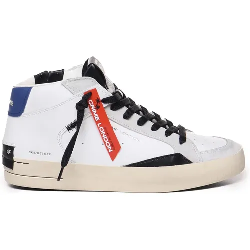 Sneakers, male, , Size: 9 US Multicolour High Top Sneakers Band Sole - Crime London - Modalova