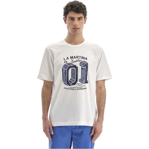 Jersey T-Shirt with Frontprint , male, Sizes: 2XL - LA MARTINA - Modalova