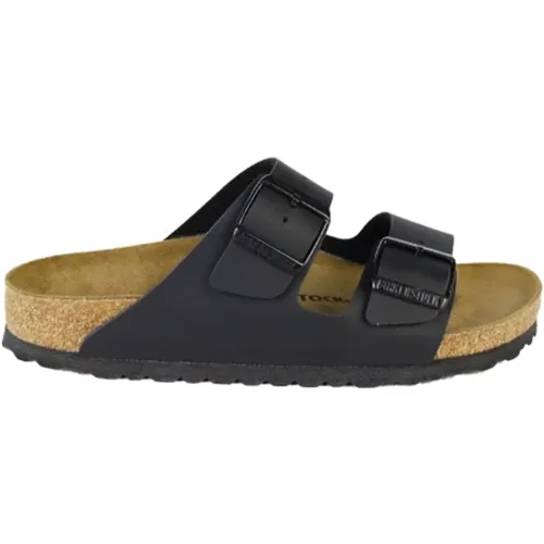 Sliders, female, , Size: 6 US Triple Arizona Sandal in Nero - Birkenstock - Modalova