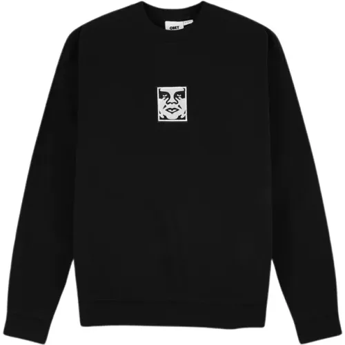 Icon Extra Heavy Crew II - , male, Sizes: M, S, XL, L - Obey - Modalova