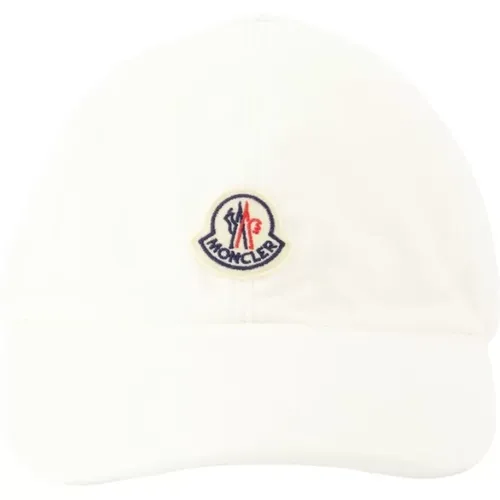 Velvet Cap with Logo Patch , female, Sizes: ONE SIZE - Moncler - Modalova