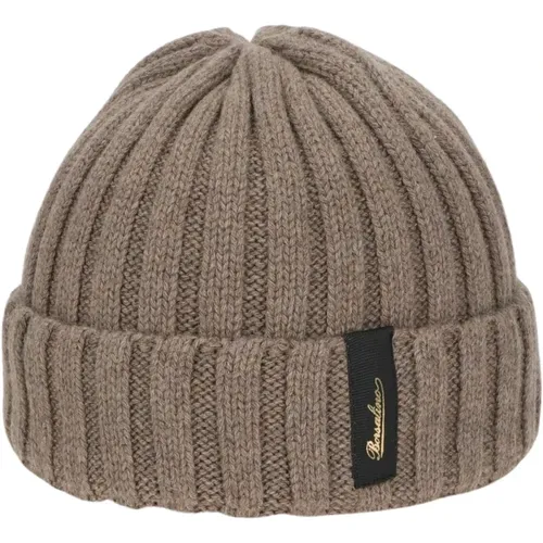 Beanies, unisex, , Size: ONE SIZE Cashmere Ribbed Beanie Hat - Borsalino - Modalova