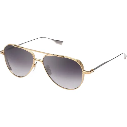 Gold Silver Sunglasses Dark Grey Shaded - Dita - Modalova