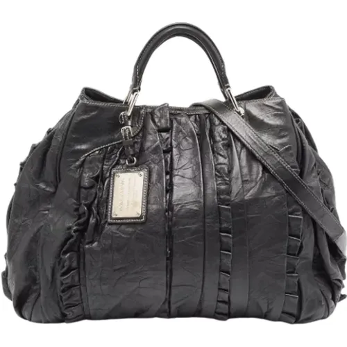 Pre-owned Leather handbags , female, Sizes: ONE SIZE - Dolce & Gabbana Pre-owned - Modalova