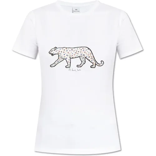 T-Shirt mit Druck , Damen, Größe: S - PS By Paul Smith - Modalova