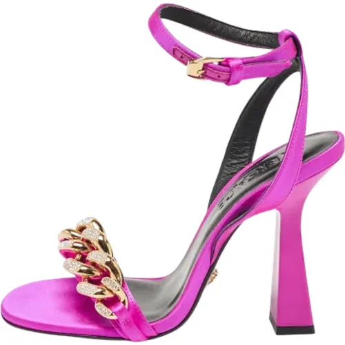 Pre-owned Sandals, female, , Size: 6 US Pre-owned Satin sandals - Versace Pre-owned - Modalova