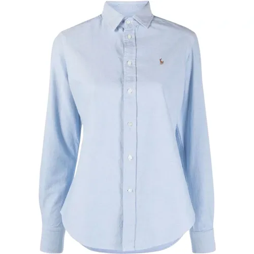 Klassische Button-Front Langarmhemden , Damen, Größe: 2XS - Ralph Lauren - Modalova
