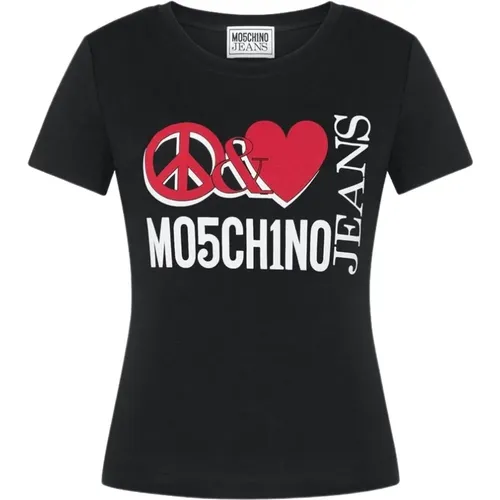 Stylish T-shirt , female, Sizes: S, XS - Moschino - Modalova