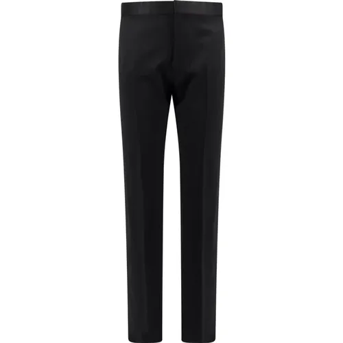 Slim-fit Trousers, male, , Size: L Virgin Wool Trouser with Satin Profiles - Tom Ford - Modalova