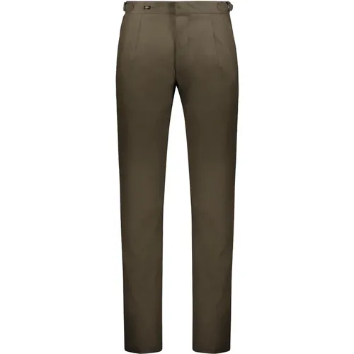 Slim-fit Trousers, male, , Size: S Classic Wool Mix Trousers - Moorer - Modalova