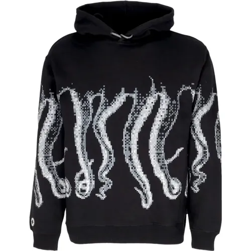 Hoodies, male, , Size: L Outline Hoodie with Tentacles Logo - Octopus - Modalova