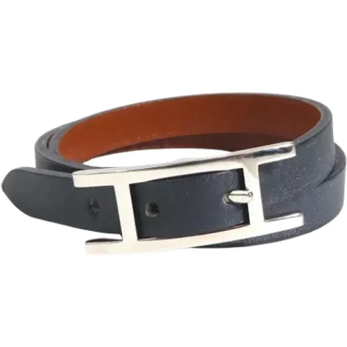 Pre-owned Leather bracelets , female, Sizes: ONE SIZE - Hermès Vintage - Modalova