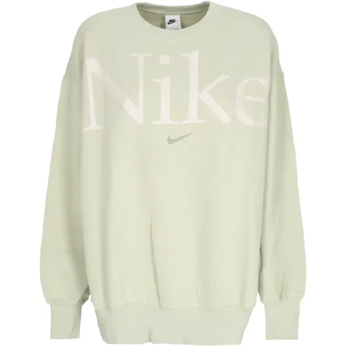 Oversized Crewneck Sweatshirt with Logo , female, Sizes: S, L, M, XS - Nike - Modalova