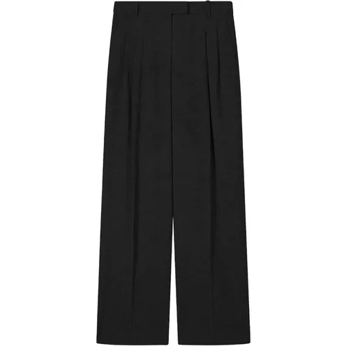 Wide Trousers, female, , Size: S Fluid Pants with Pleats - PATRIZIA PEPE - Modalova