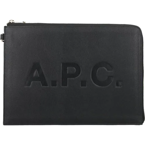Leather Tablet Bag , female, Sizes: ONE SIZE - A.p.c. - Modalova