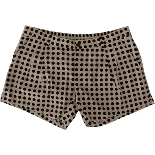 Beachwear, male, , Size: M Polka Dot Cotton Beach Shorts - Dolce & Gabbana - Modalova