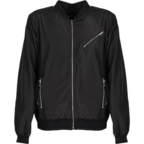 Zip-throughs, male, , Size: 2XL Mens Bomber Jacket with Zipper - Les Hommes - Modalova