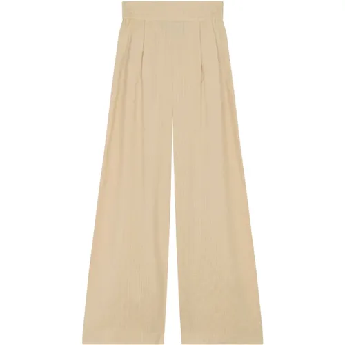 Frances, long silk pants in vanilla , female, Sizes: S, L, M, XL, 2XL - Cortana - Modalova