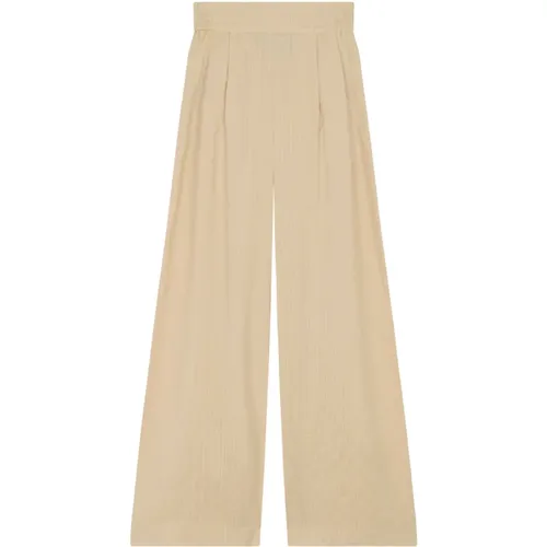 Frances, long silk pants in vanilla , female, Sizes: S, L, XL, 2XL - Cortana - Modalova