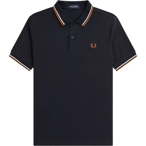 Polo Shirts, male, , Size: M Piqué Polo M3600 Double Stripe - Fred Perry - Modalova