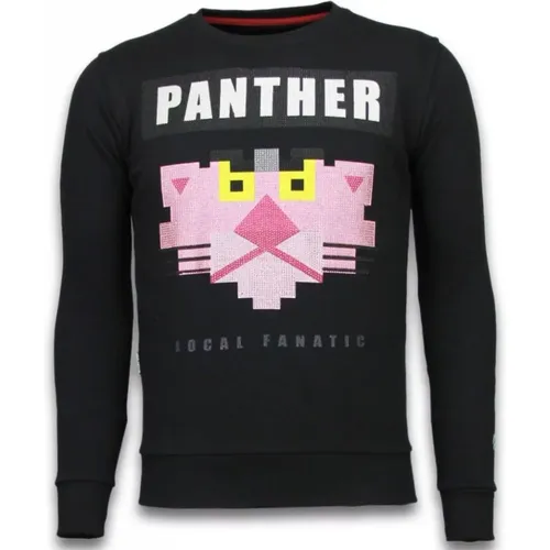 Pink Panther Rhinestone Sweater - Herrenpullover - 5915Z - Local Fanatic - Modalova