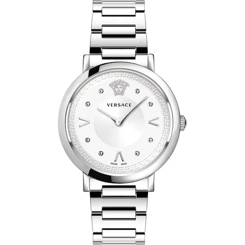 Chic Ladies Watch Silver Steel White Dial , female, Sizes: ONE SIZE - Versace - Modalova