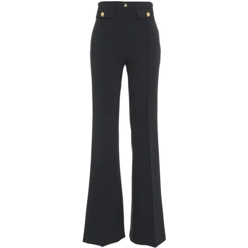 Crêpe Palazzo Pants , female, Sizes: XL, M, 2XL, S, L - Elisabetta Franchi - Modalova