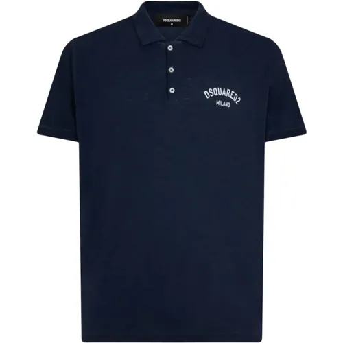 Blaue T-Shirts & Polos für Männer , Herren, Größe: 2XL - Dsquared2 - Modalova