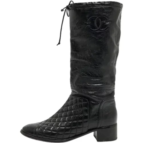 Pre-owned Leather boots , female, Sizes: 6 UK - Chanel Vintage - Modalova
