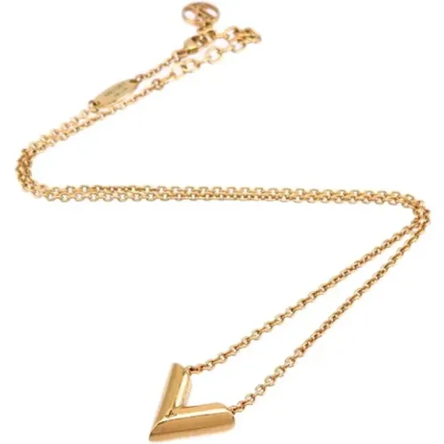 Pre-owned Metal necklaces , female, Sizes: ONE SIZE - Louis Vuitton Vintage - Modalova