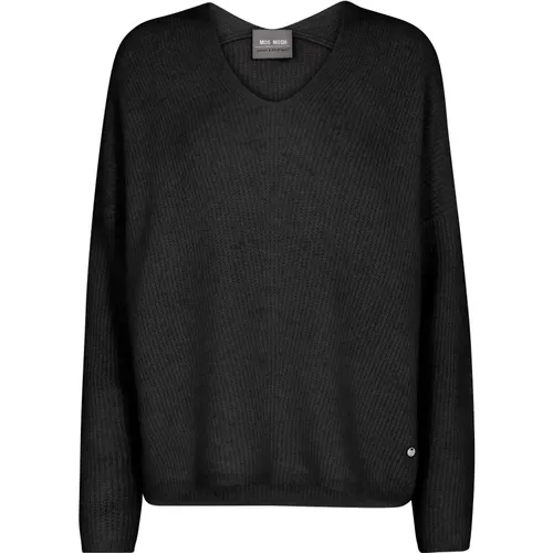 V-Neck Knit Sweater , female, Sizes: L, XS, S - MOS MOSH - Modalova