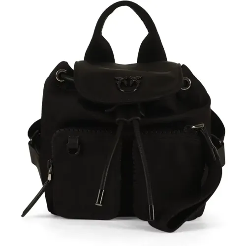 Pocket Backpack with Clip Closure , female, Sizes: ONE SIZE - pinko - Modalova