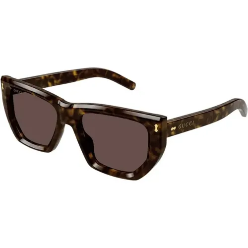 Havana Sunglasses , female, Sizes: 53 MM - Gucci - Modalova