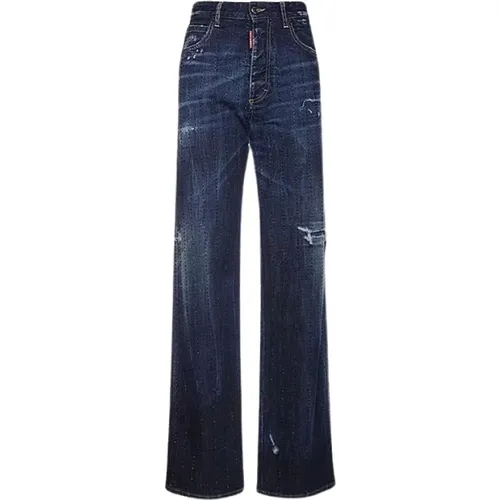Blaue Gewaschene Denim Jeans - Dsquared2 - Modalova